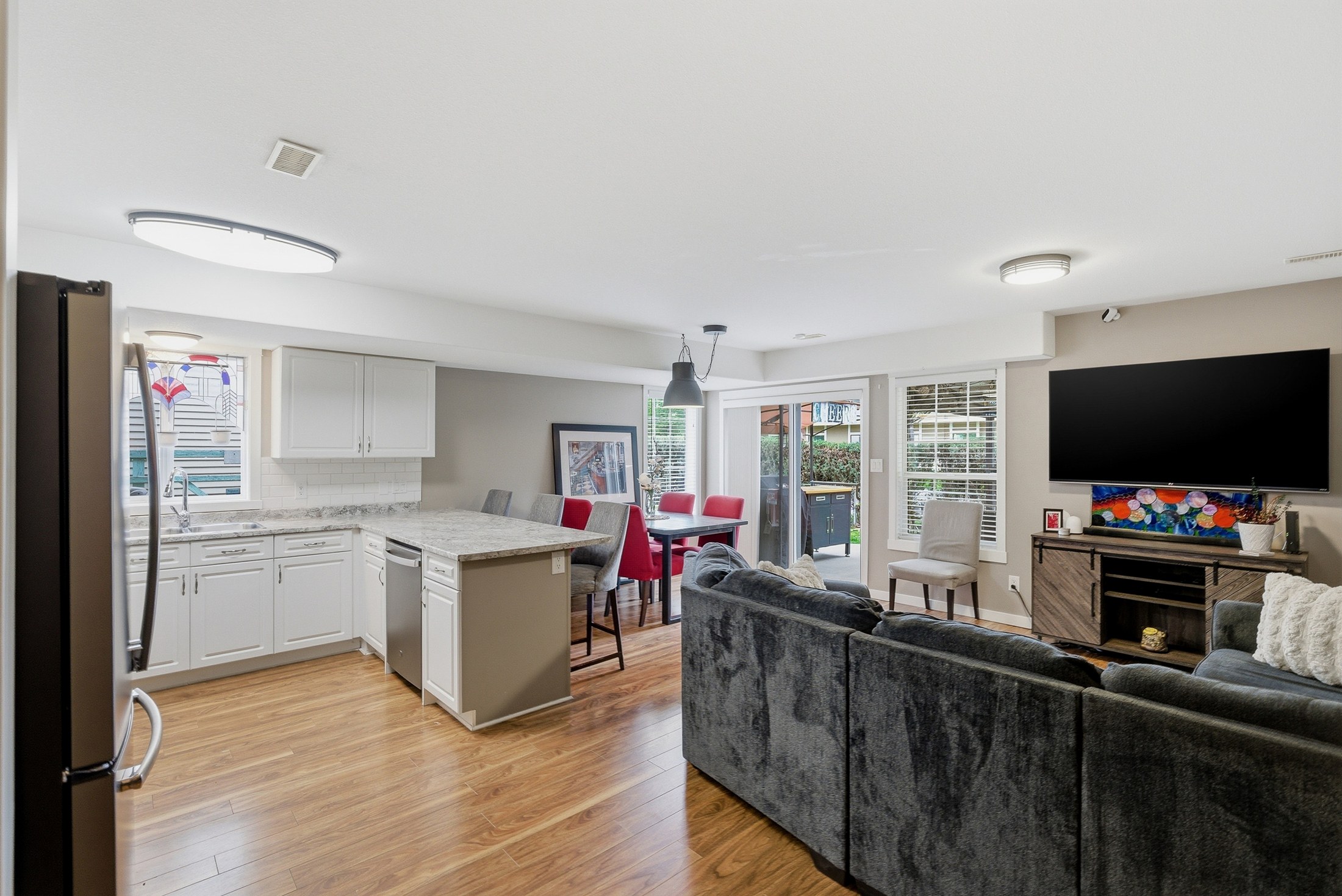 Bedroom-level laundry area