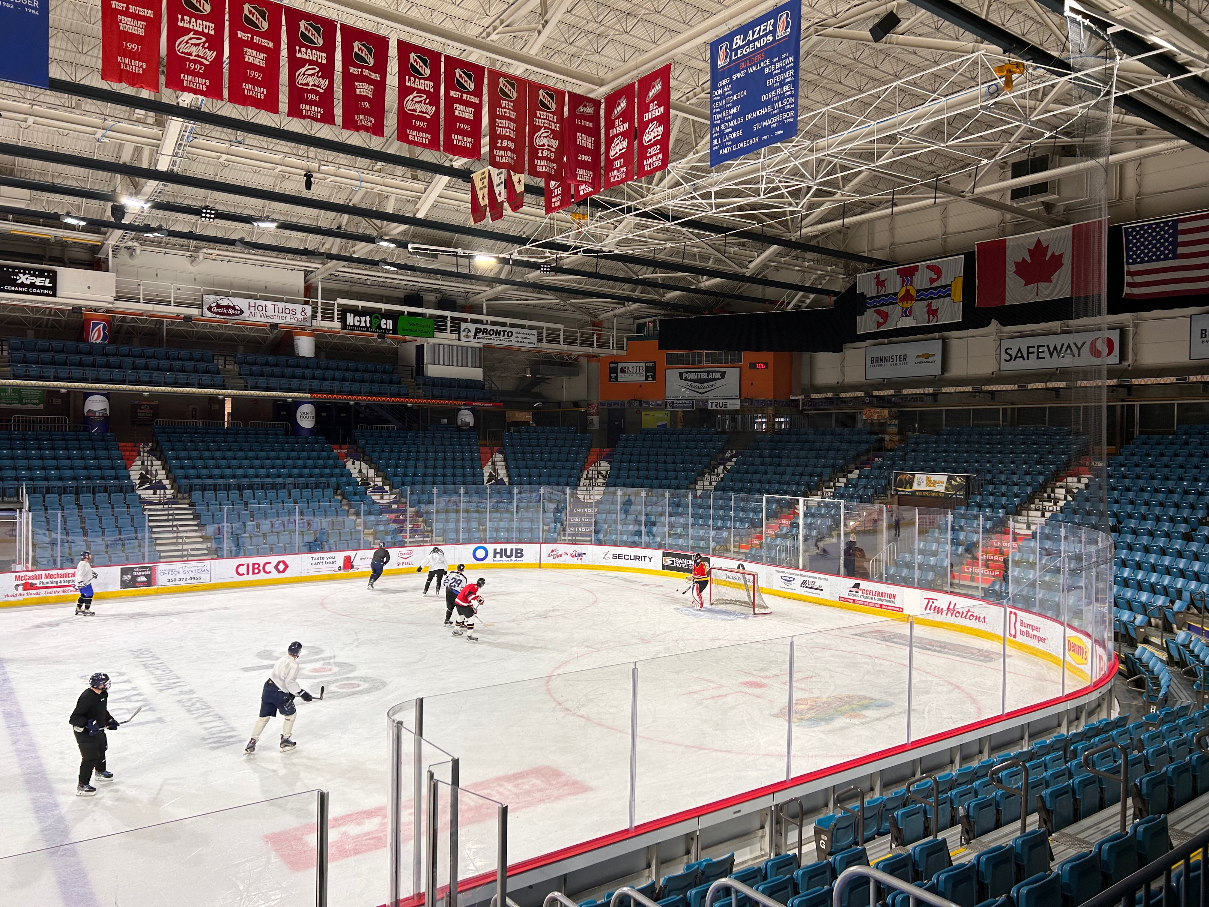 Inside the Sandman Centre during a Kamloops Blazers game